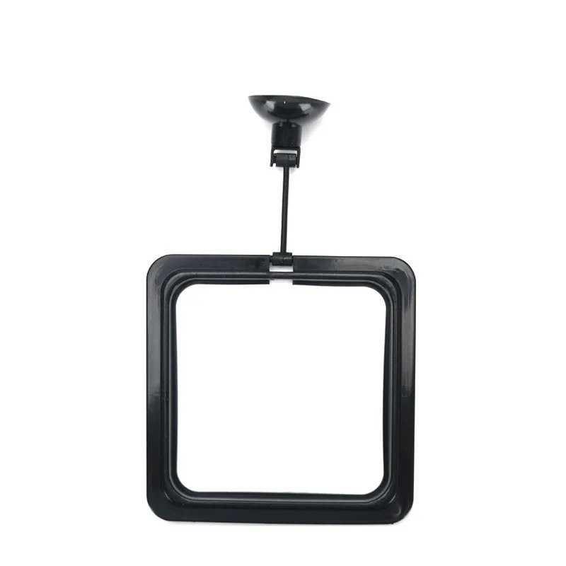 حلقة تغذية الأسماك مجهزة أكواب الشفط المحمولة الدائرية المربعة المائية لتغذية الحيوانات خزان الأسماك أدوات تغذية حوض السمك