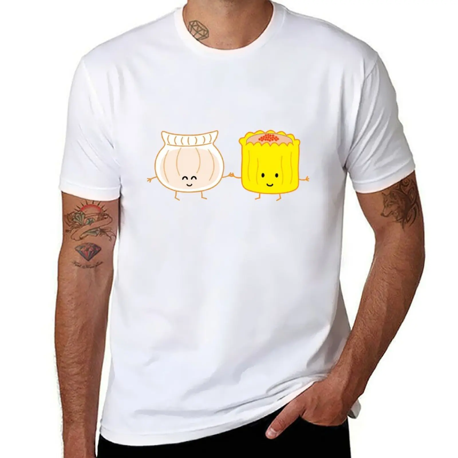 Dim Sum (har gow siu mai) de las tarjetas de Queenie, camiseta para hombre, camiseta de lujo para hombre
