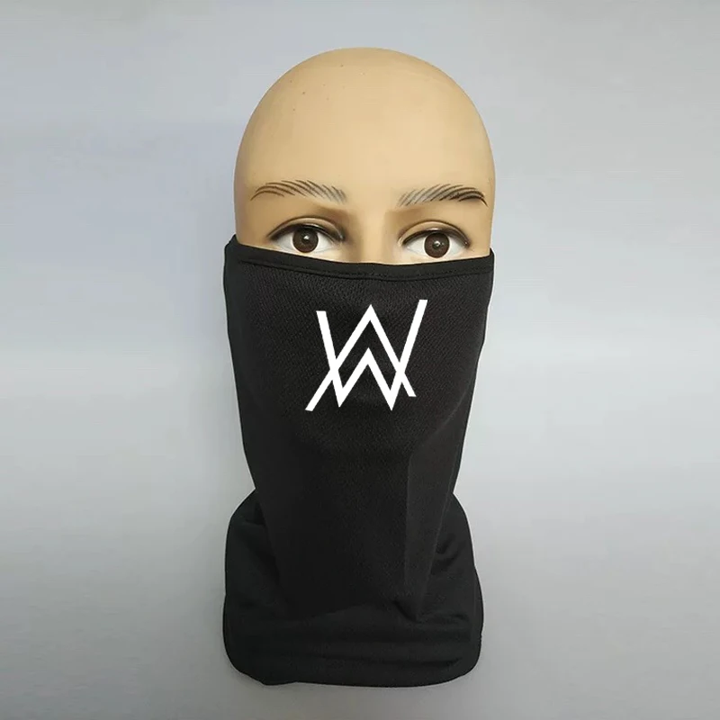 Alan Walker Music Theme Warmth Printed Cycling Mask Breathable Design Faded  Sound Patterned Face Cover for Adults