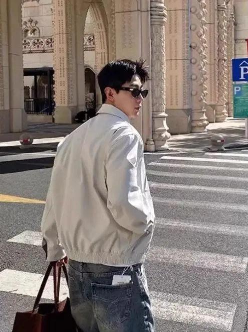 

Мужская куртка-пилот в стиле ретро свободного кроя, универсальная верхняя одежда, дизайн Cleanfit, износостойкий материал на осень