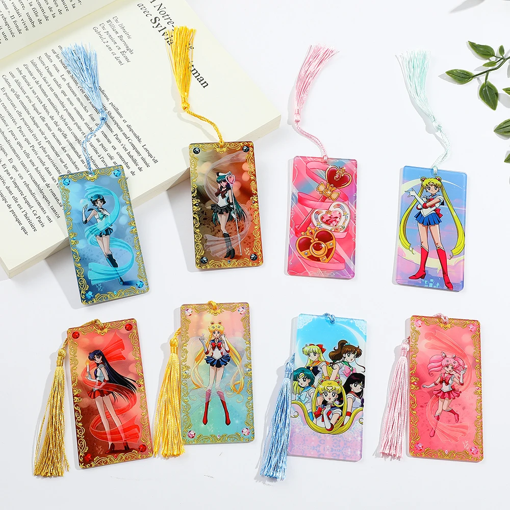 Sailor Mars Acrylic Bookmark for Anime Fans and Collectors, Reading at Home Library Office Travel, Christmas Birthday Gift