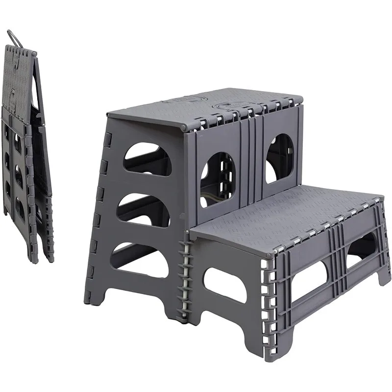 

Bee Neat Folding 2 Step Stool for Adults - Collapsible & Foldable Step Ladder for Office, Garage, Closet, Bathroom - Non-Slip &