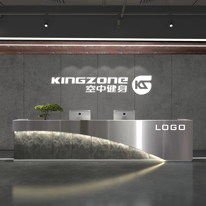 

Офисная стойка регистрации, современная роскошная стойка регистрации отеля, мебель для вестибюля, салон красоты, клиника Scrivania, корпоративный бизнес-банк