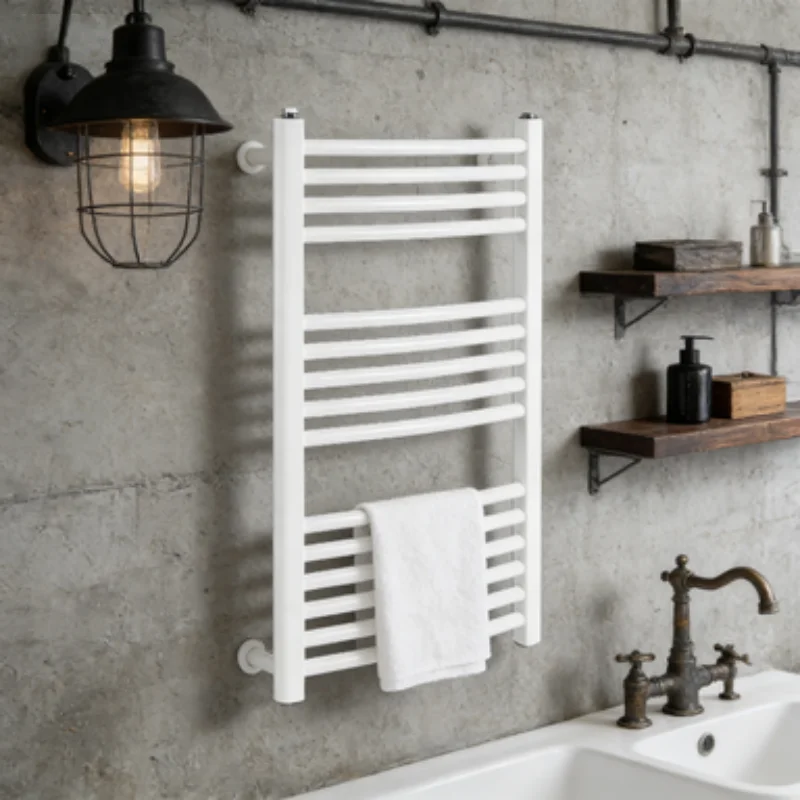 Wall Mounted Hydronic   Heated Towel Rack Designer Towel Warmer for Room Heating