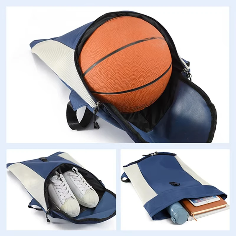 Lightweight Fitness Backpack with Shoes Pocket Large Space Outdoor Sports Basketball Bags team Training Travel Duffel Rucksack