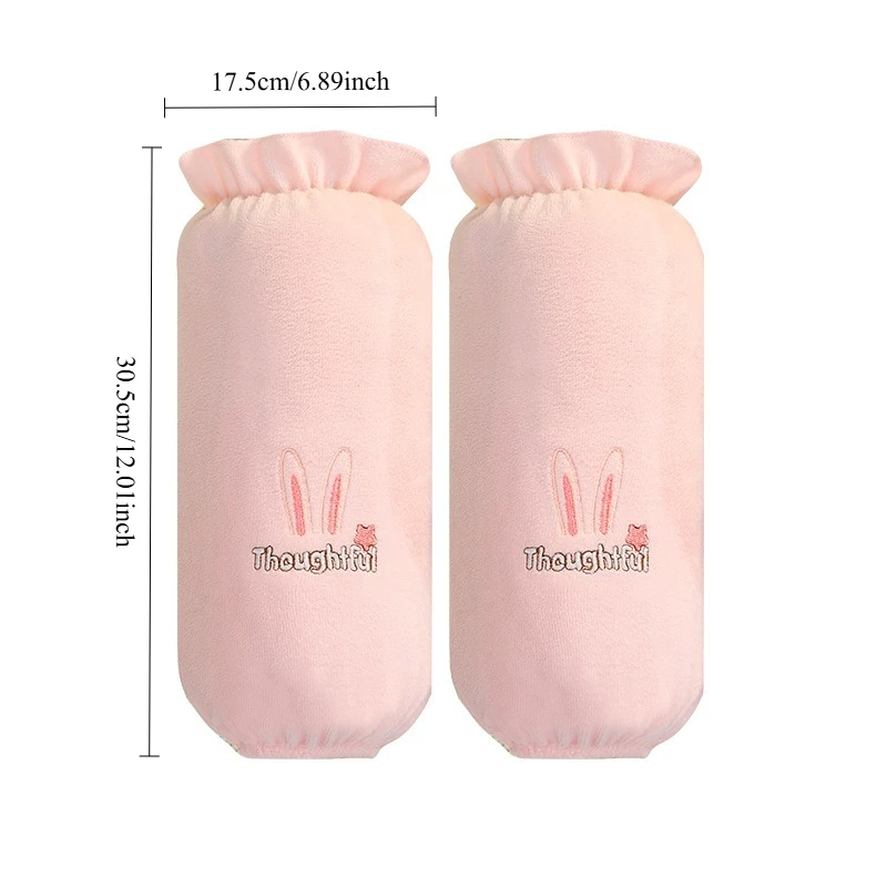 1Pair Cute Cartoon Rabbit Sleeve Cover, White/Pink/Black/Gray/Khaki To Choose, Thermal Fabric Material Arm Covers For Kitchen &