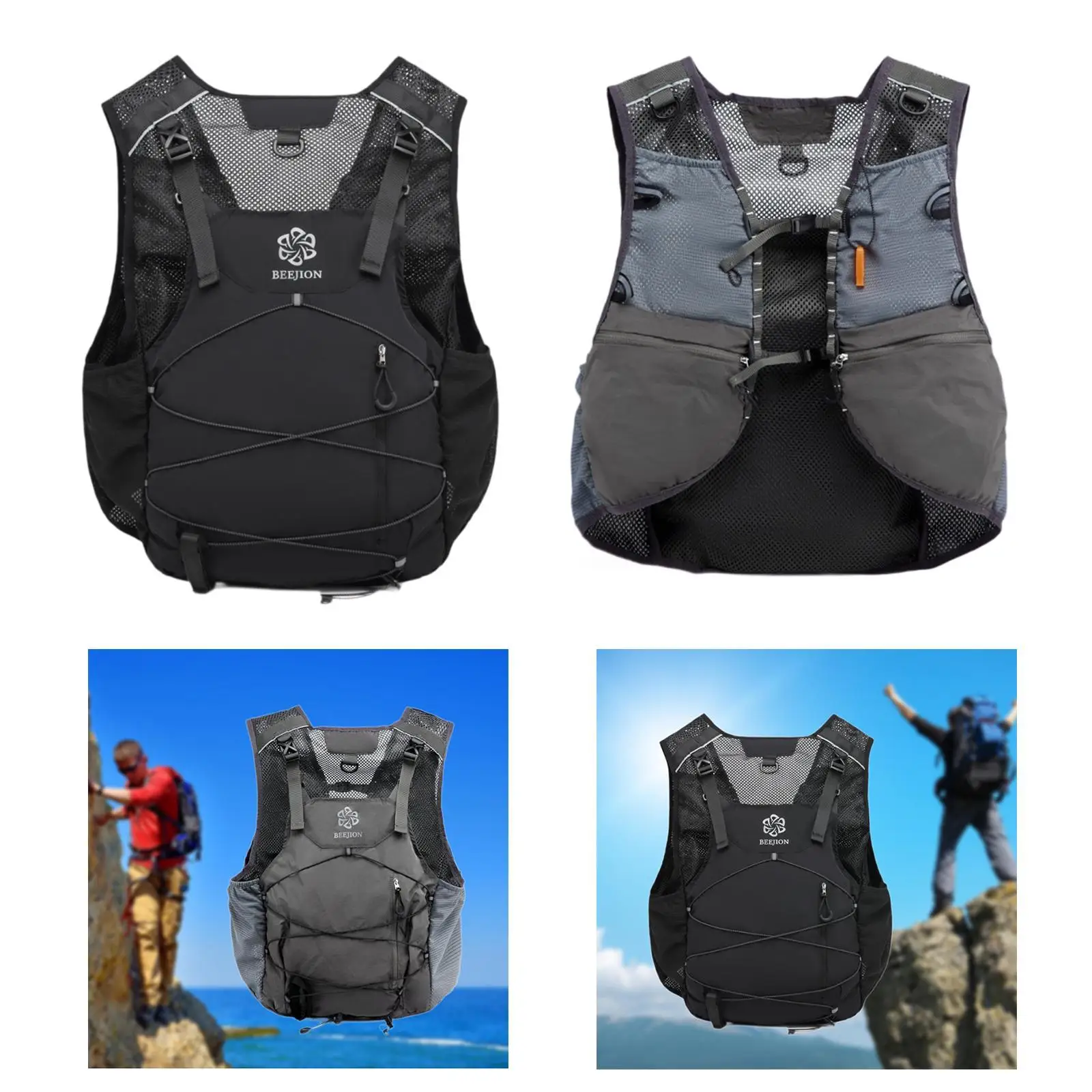 

Hydration Vest Reflective Runner Rucksack Outdoor Sport Bag Running Vest for Men Women for Climbing Biking Race Cycling Jogging