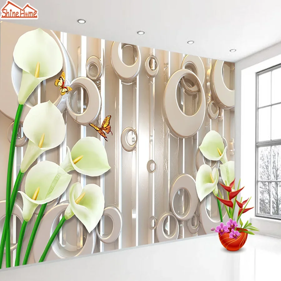 Peel and Stick PVC Accept Sofa Wallpaper for Living Room Wall Papers Home Decor Flower Blossom Natural Girls Bedroom TV Murals