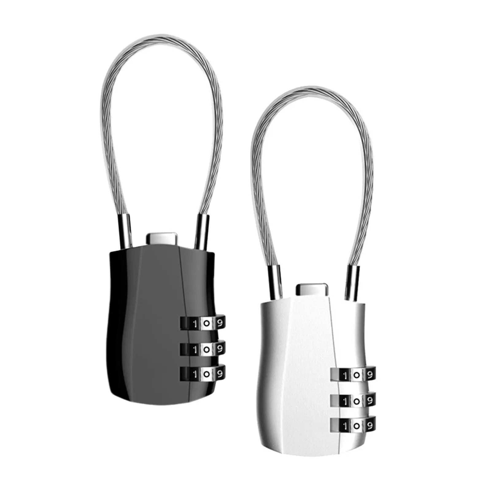 3 Digit Combination Lock Backpack Padlock Cable Locks Approved Travel Lock for Going Outside Drawers Toolboxes Outdoor Luggage