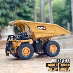 Huina 1:60 Alloy Truck Model Toys Boys Diecast Construction Vehicle Simulated Car Model Collection Home Decoration Childern Gift