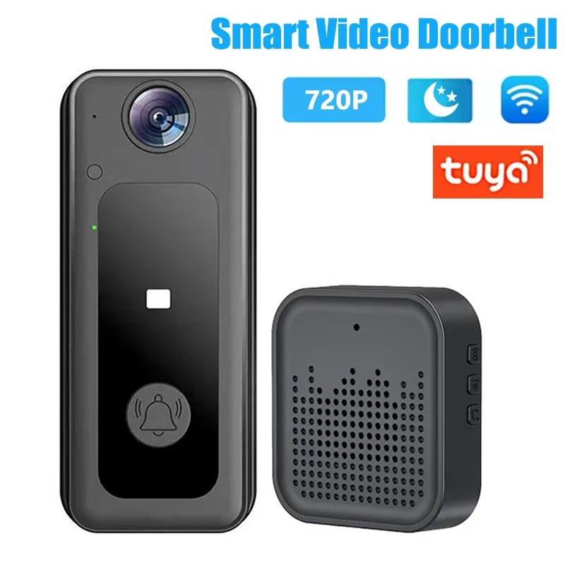Wireless Camera Doorbell Two-Way Audio Smart Video Doorbell Security Doorbell Cloud Storage Battery Powered Home Security Camera