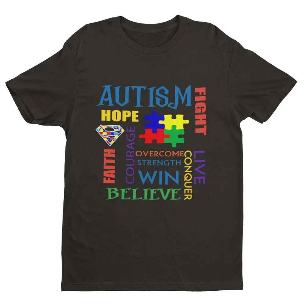 Autism Awareness and Support T Shirt Faith Autistic Courage Good to Be Different Luxury vintage oversized