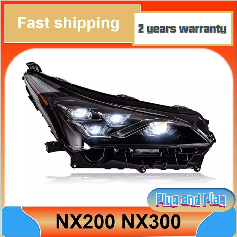 Car Styling for Lexus NX Headlight 2015-2020 NX200 Headlight NX300H DRL Turn Signal Low High Beam Projector Lens