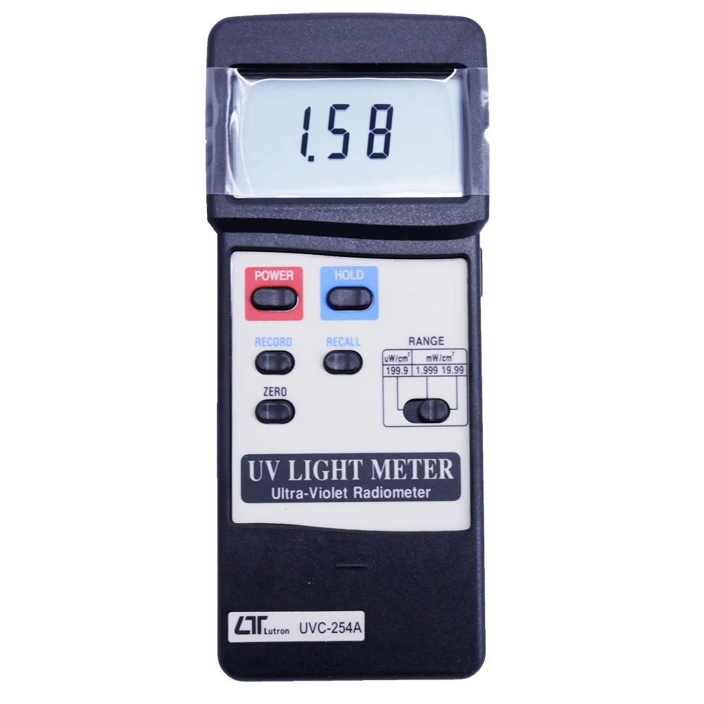 LUTRON UVC-254A UVC Light Meter Lux Meter مع RS-232/USB الأشعة فوق البنفسجية 254 نانومتر
