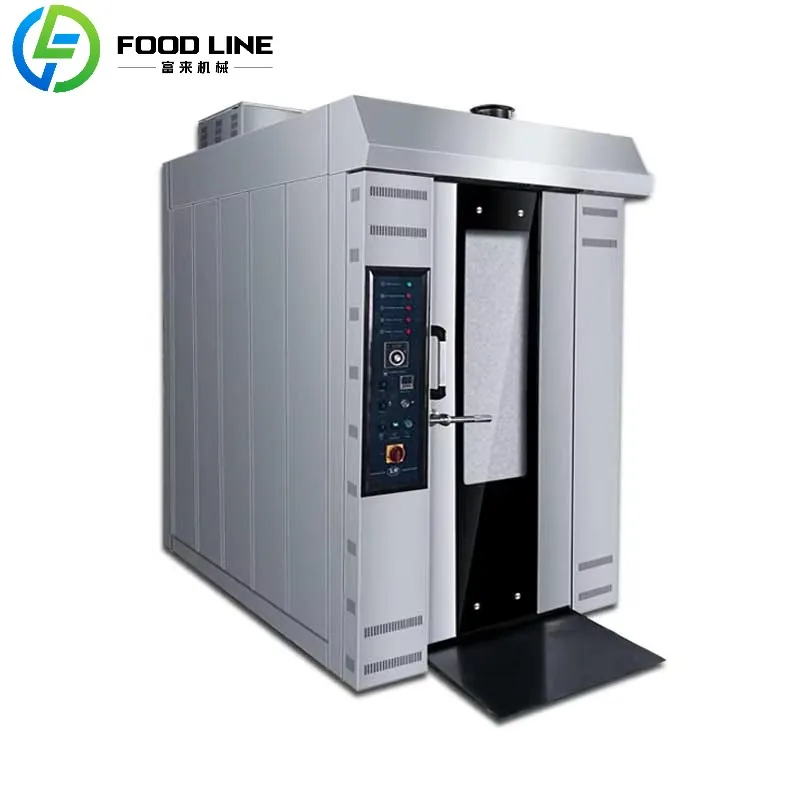 Full Automatic Commercial Bread Rotary Oven 16 Trays Price Bakery Equipment Rotary Oven Gas for Cake and Pastry for Sale