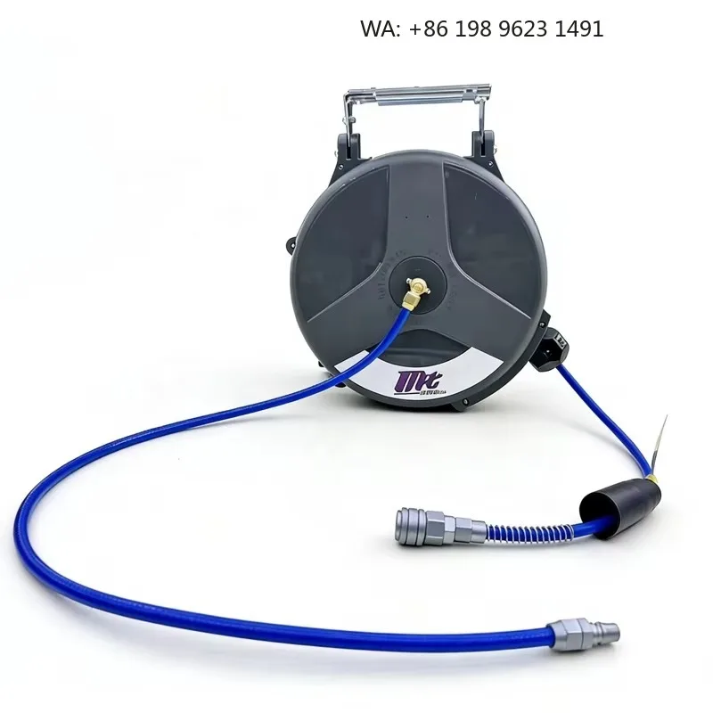 Auto Retractable High Pressure Air Hose Reel | Industrial Grade Pneumatic Hose Drum for Car Wash, Garage & Workshop