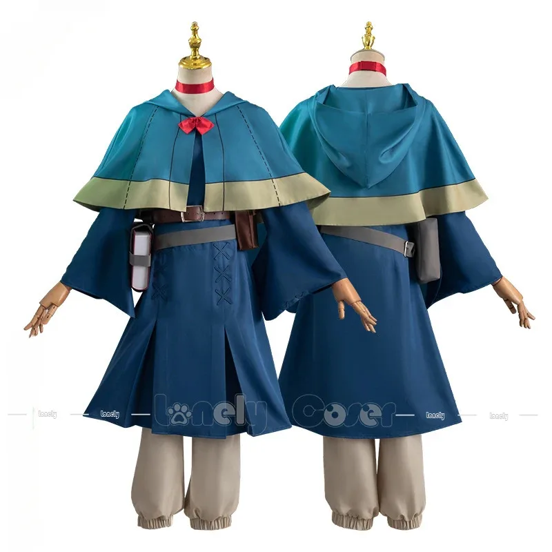 AIAI 2025Anime Delicious in Dungeon Marcille Donato Cosplay Costume Wig Dress Cloak Ears Hairpins Bag Belt Uniform Halloween Gir