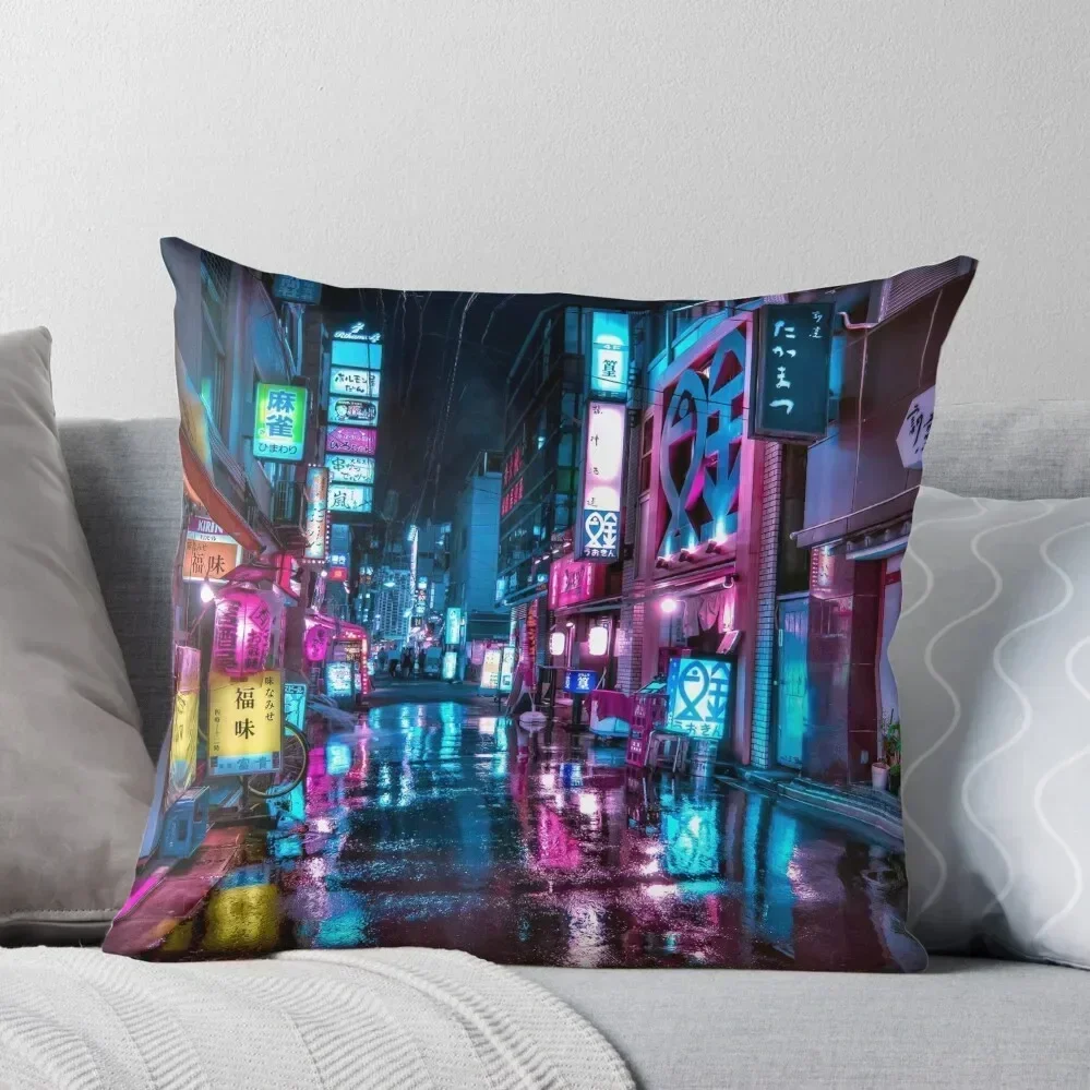 

Tokyo at Night - Shimbashi Throw Pillow Cushions For Sofa Cushions For Children Pillowcase Sofa Cushions Cover pillow