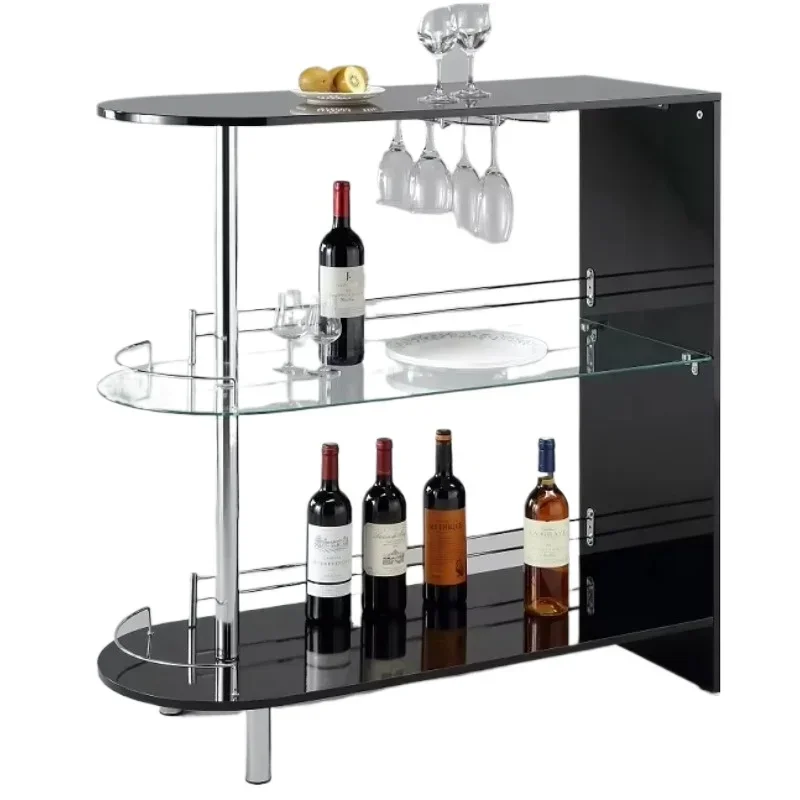 Space-Saving Bar with Convenient Storage Shelves Kitchen Bar Stool Storage Rack for Dining Room Home Bar Furniture
