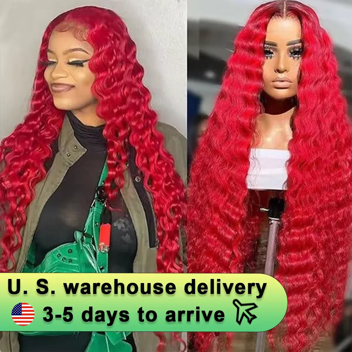 

﻿ 250 Density Red 13x4 Lace Frontal Wig 30 Inch Long Deep Wave With Baby Hair Curly Wig Brazilian Hair Wigs For Black Women