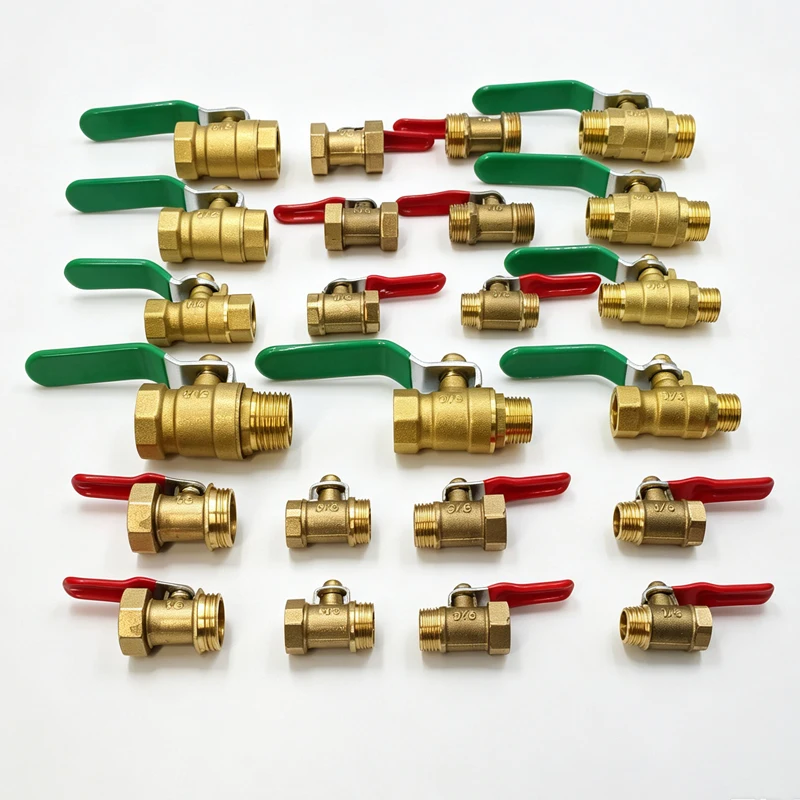 1/8' 1/4' 3/8' 1/2' Messing-Kugelhahn mit Innen-/Außengewinde, Messing-Ventilverbindungsstück, Kupferrohr-Fitting, Kupplungsadapter – Detail 8