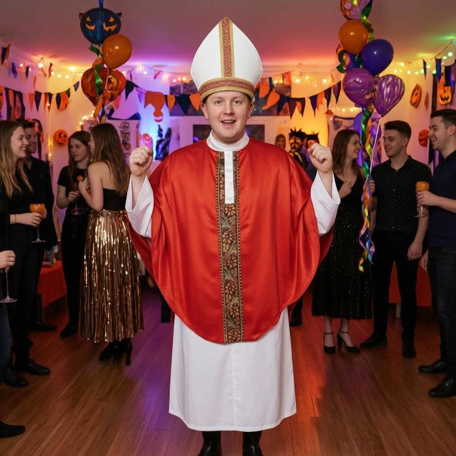 Robe and Cape Costume Patterned Trim Clergy Costume Outfit Church Pageant Creative Photography for Children, Dress-Up