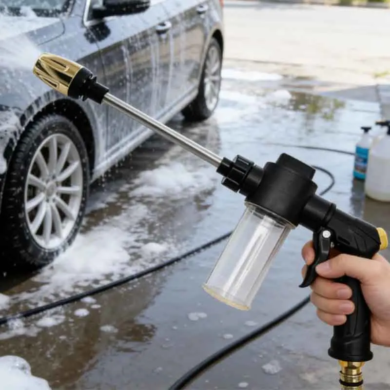 High Pressure Car Washing Water Gun With Soap Bottle Garden Irrigation Spray Water Gun For Car Cleaning