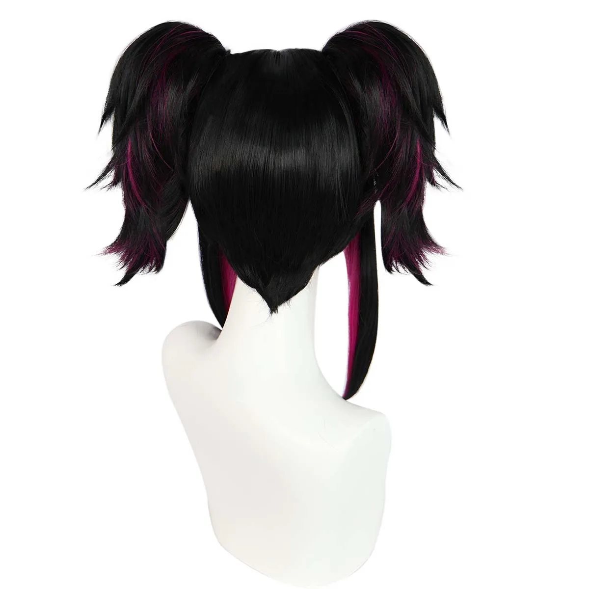 Parrucca per capelli Game Street Fighter Cosplay Han Juri Black Rose Red Mix