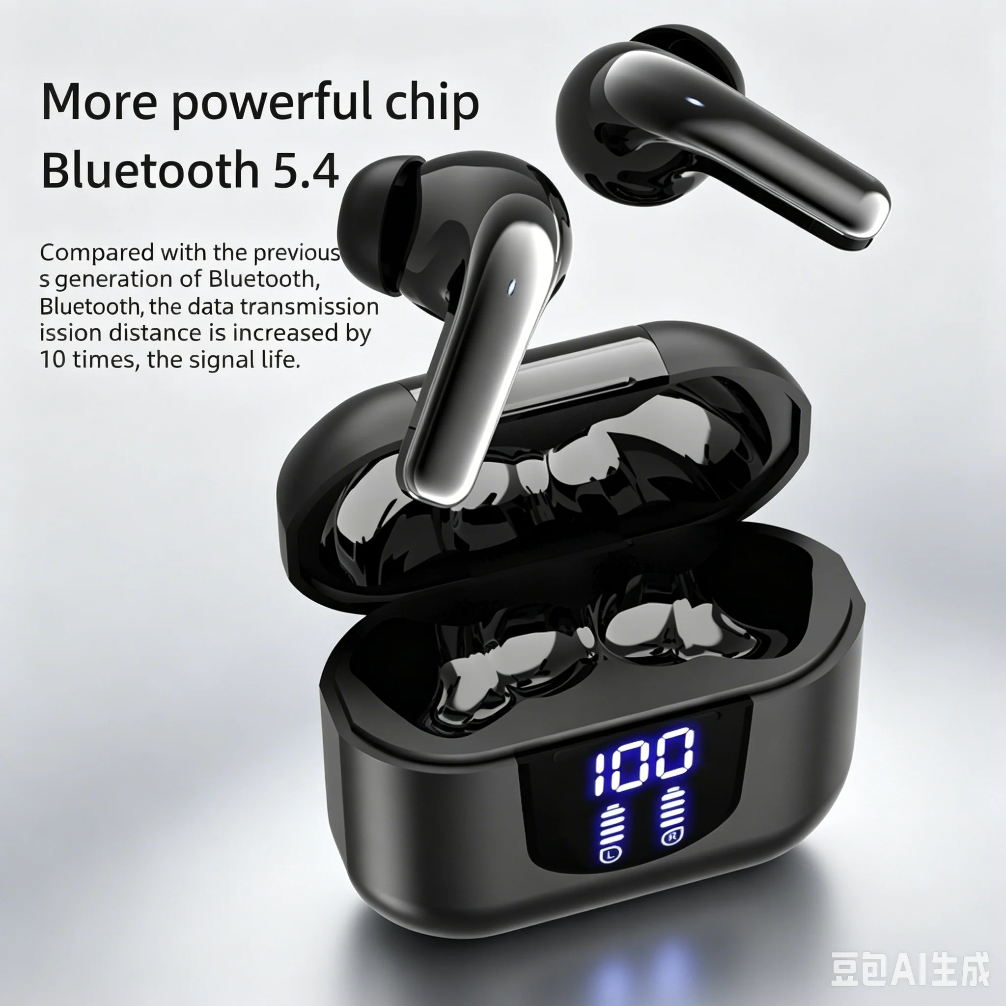 K06BluetoothEarphones HiFi Stereo Noise-Canceling Headphones 42-Hour Battery Life In-Ear Sports Earphones for Android iOS Phones