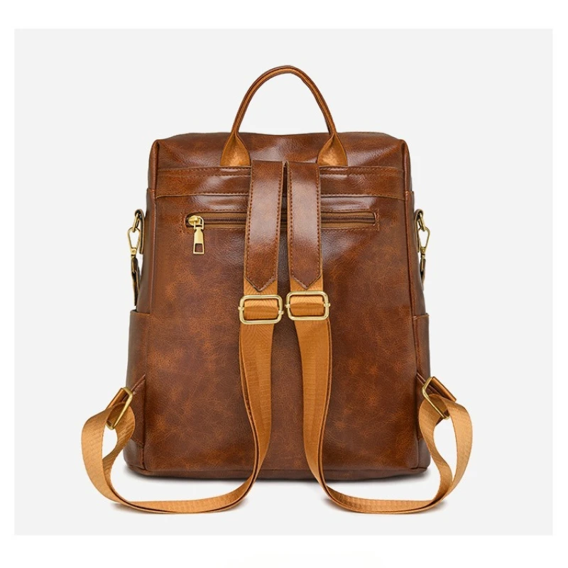 Simple and Spacious Dual-shoulder Bag, Niche and Fashionable Multi-purpose Single-shoulder Bag, Casual and Retro Travel Backpack