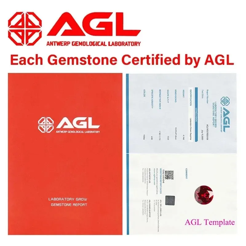 أعلى جودة مختبر نمت روبي حمامة الدم الأحجار الكريمة الحمراء DIY بها بنفسك مواد صنع المجوهرات تحديد شهادة AGL