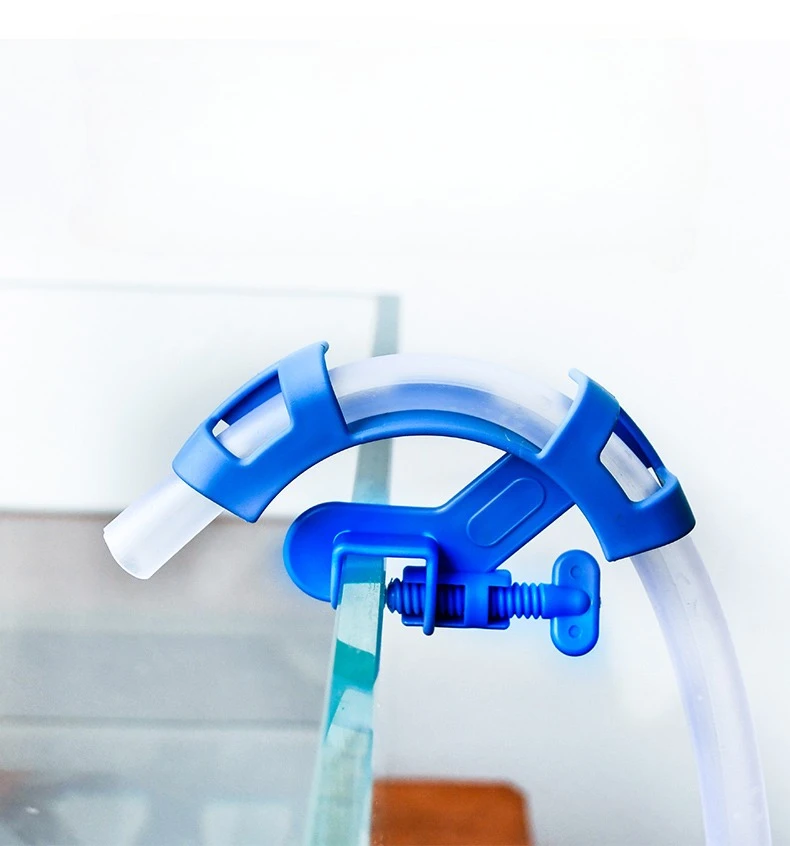 

Blue Fish Aquarium Filtration Water Pipe Holder Filter Hose Holder For Mount Tube Tank Accessories Fit For Less Than 1.3cm Glass