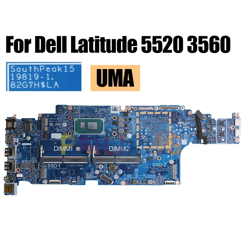 For Dell Latitude 5520 3560 Notebook Mainboard 19819-1 073T17 0HHTHV i5-1145G7 i7-1165G7/1185G7 Laptop Motherboard Full Tested