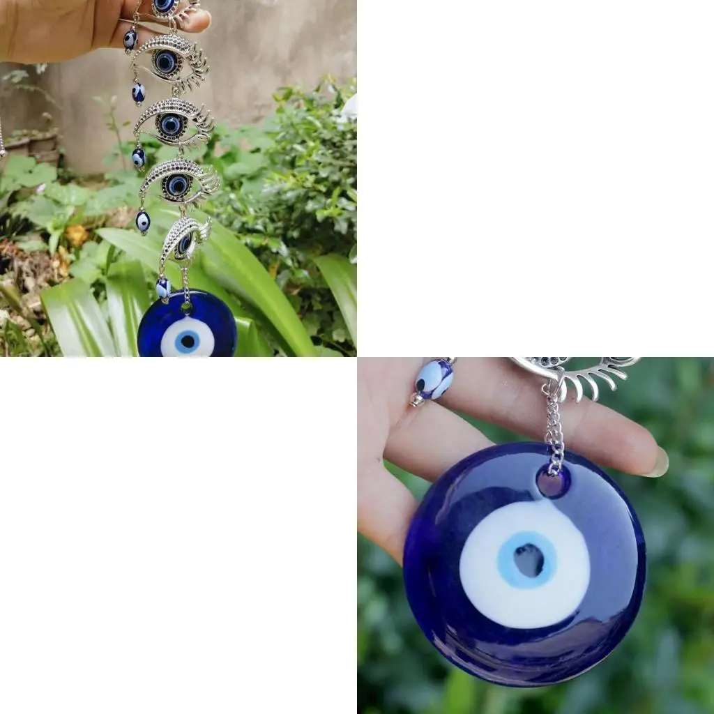 Turkish Blue for Evil Eye Amulets Wall Hanging Pendant Home Decor Ornament for Protection Blessing Good Luck Blessing Gift