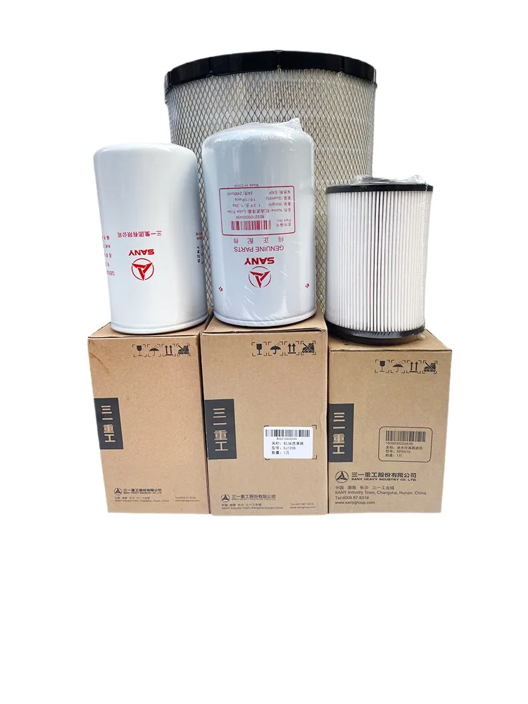 Original factory genuine sy Sany 305 engine oil, diesel air filter, hydraulic oil excavator maintenance accessories