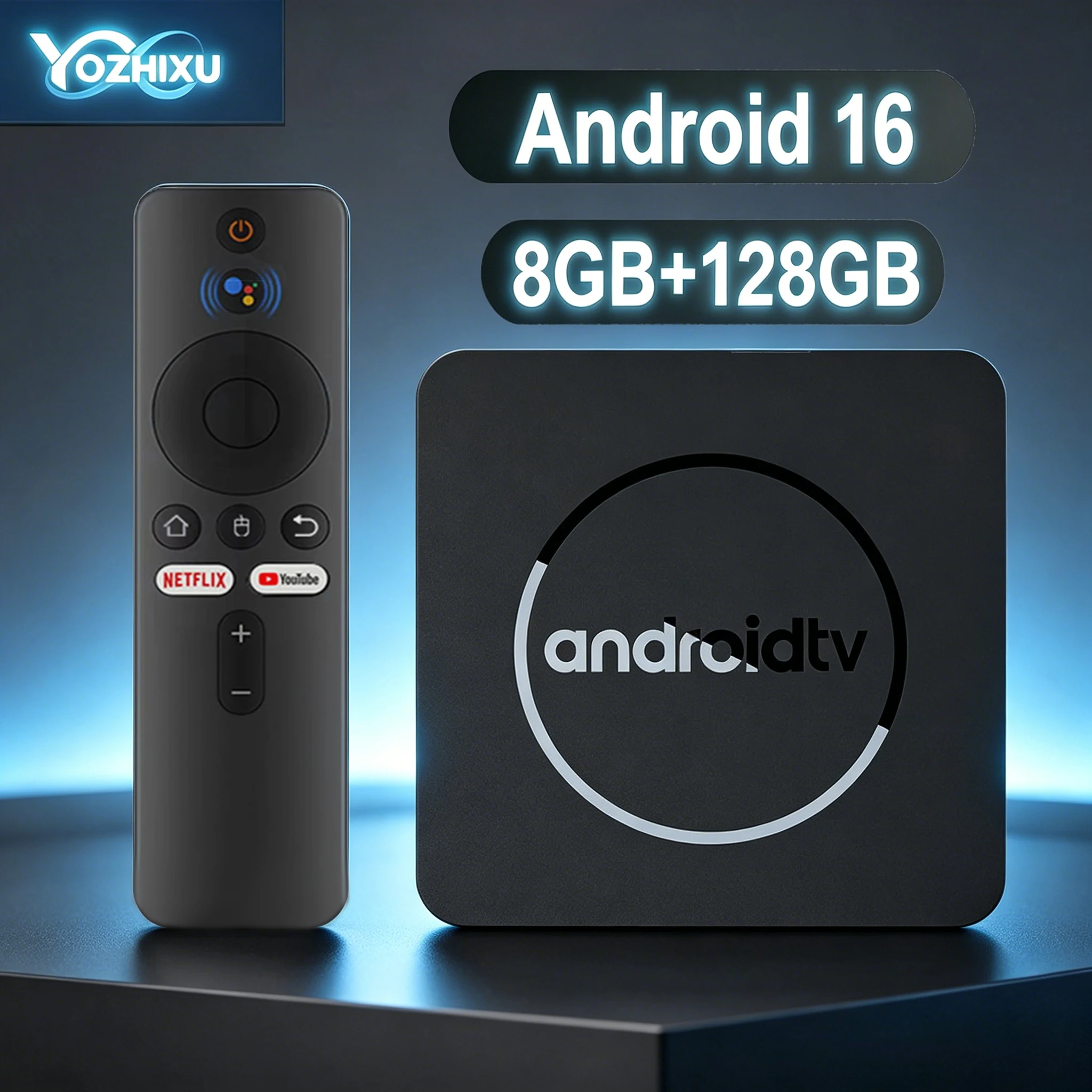 

Q10 Android 16 8K HDR10 Smart TV Box Allwinner H313 128G 5G Dual Wifi BT5.4 Set Top Box Media Player with Google Voice Assistant
