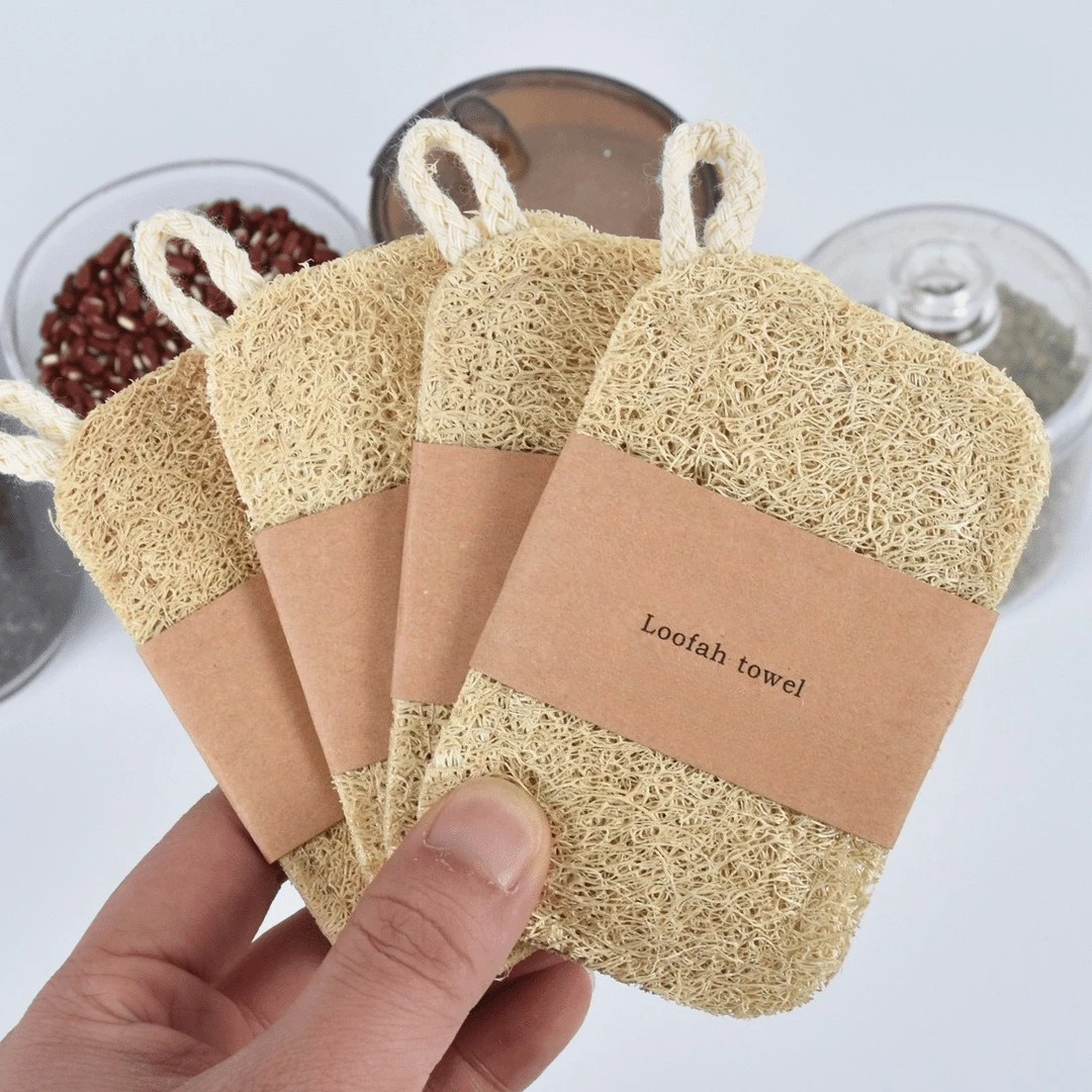 

Natural Loofah Dish Washing Sponge Soft Eco-Friendly Pot Scrubber Kitchen Cleaning Cloth Multi-Purpose Biodegradable Dish Brush