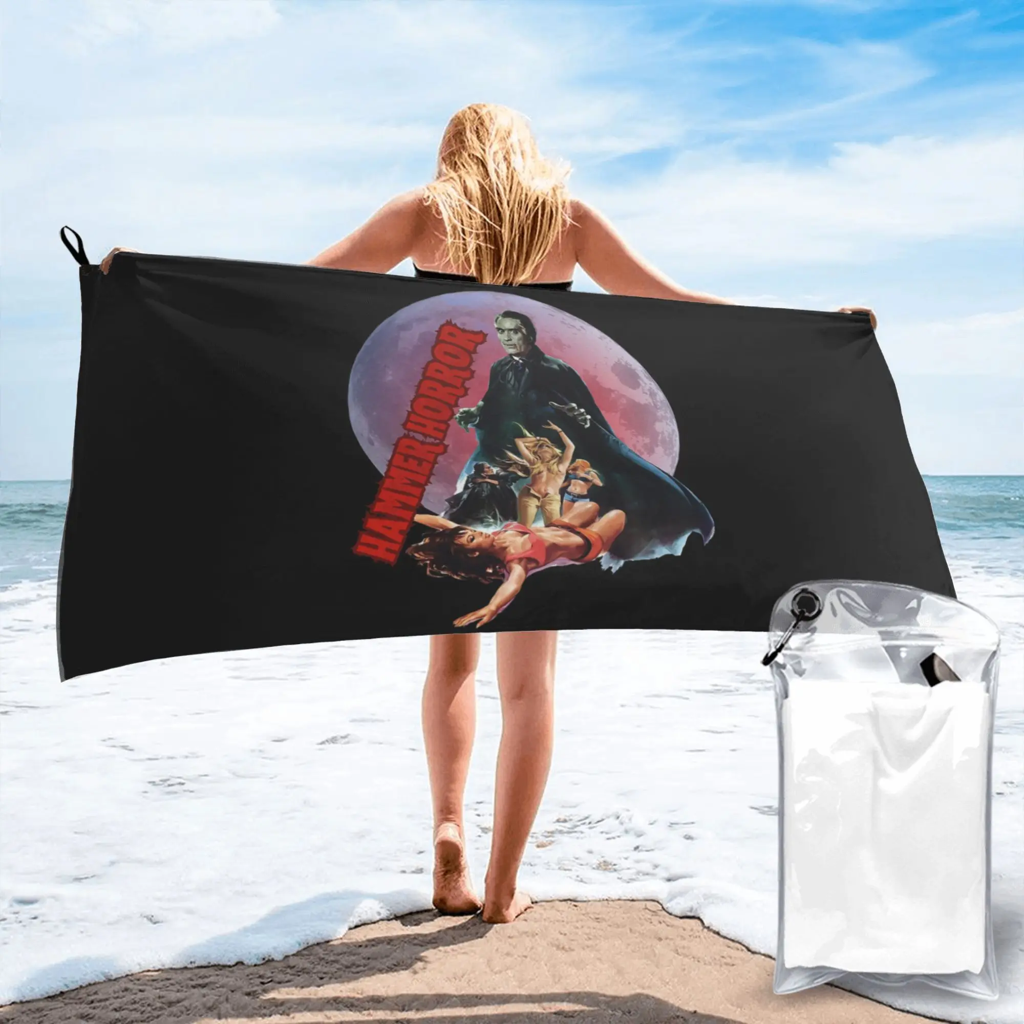 Hammer Horror Beach Towel Soft Microfiber Quick Dry Absorbent Quick Towels For Swimming
