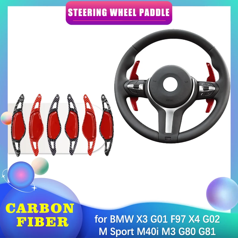 Car Steering Wheel Paddle for BMW X3 G01 F97 X4 G02 M Sport M40i M3 G80 G81 2018~2024 Shifter Gear Shift Extension Accessories
