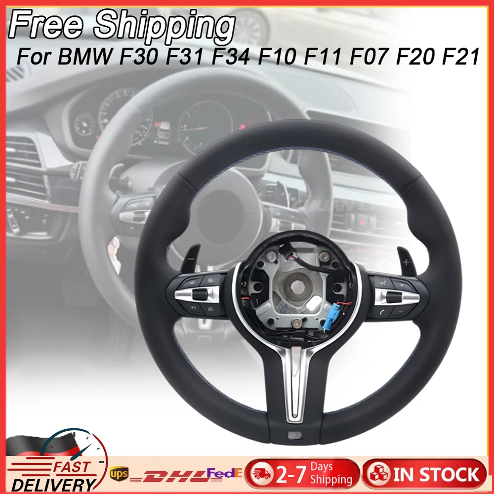

Кожаное рулевое колесо M5, гоночное колесо для BMW 5, 6, 7 серии GT F07 M5F10/F90 M6 F06/F12/13 M8 F91/F92/F93 M Sport