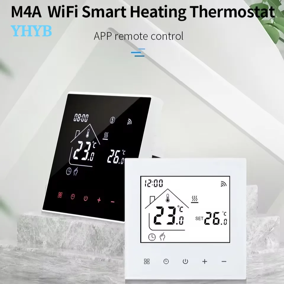 YHYB Tuya Smart Heating Thermostat WiFi LCD Display Voice Control Alexa  Electric Water Floor Temperature Controller