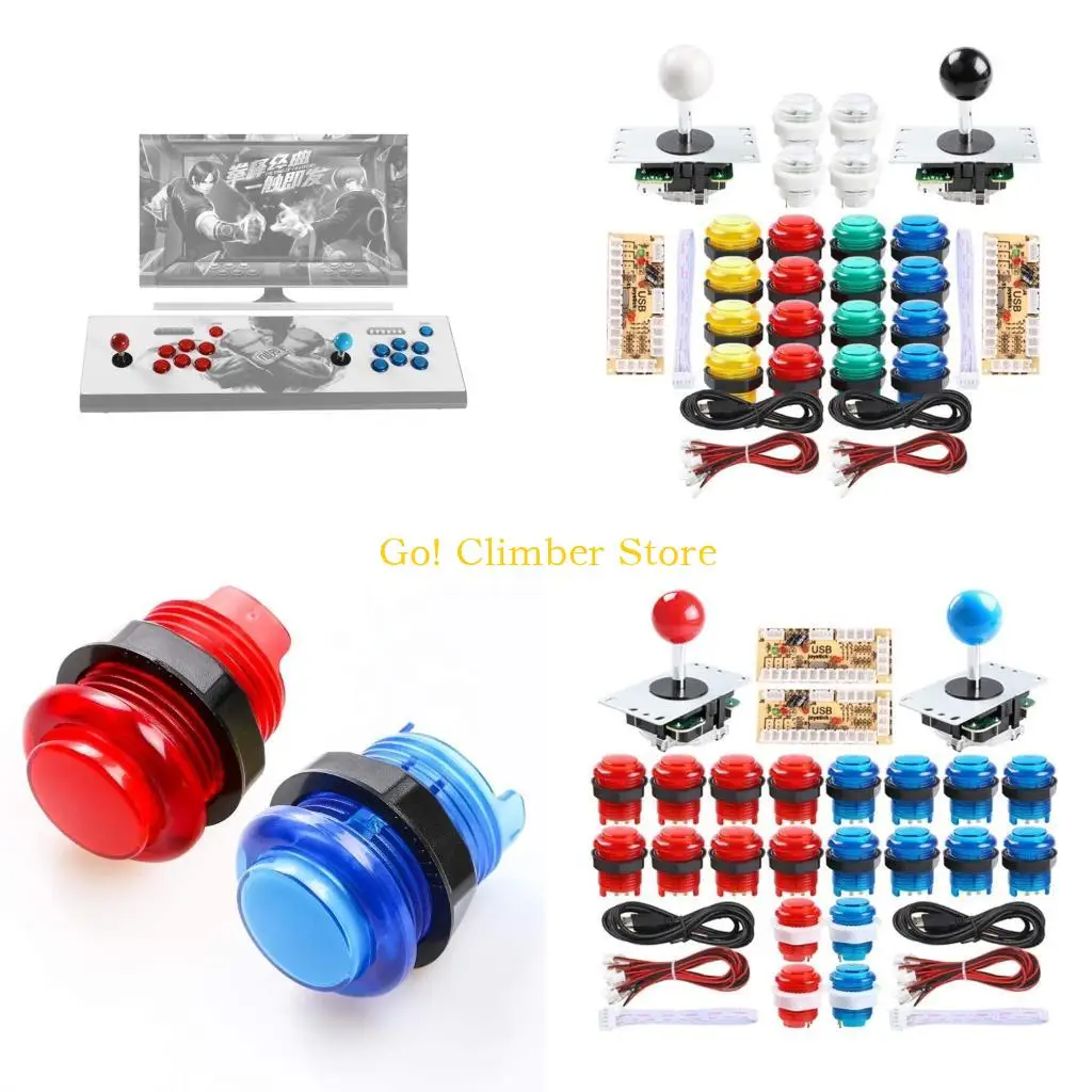 

Q84C 2 игроки игроки джойстика игровые комплекты с 20 светодиодными аркадными кнопками Diy Arcade Do Delly USB