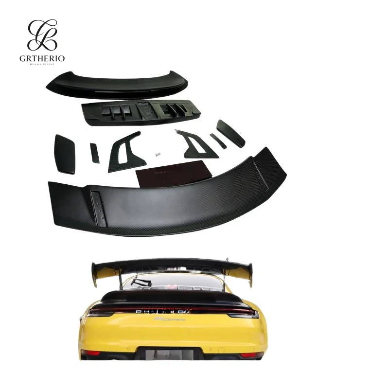 Suitable for Porsche 911/992 GT3 models between 2019 and 2021, dry carbon rear , fixed wing, spoiler