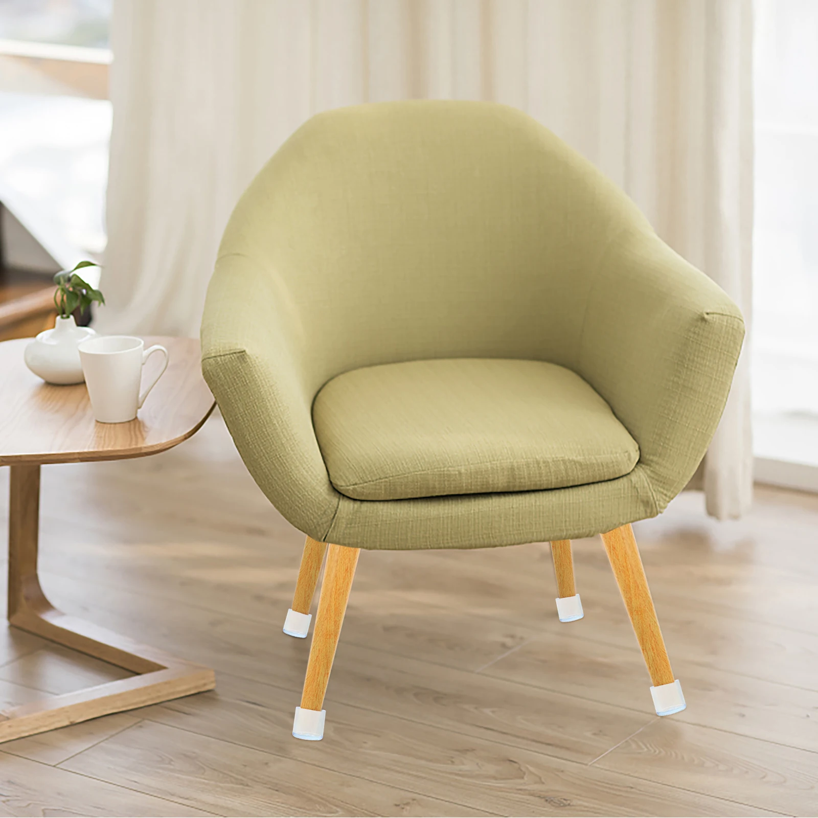 

30Pcs Chair Leg Floor Protectors Clear Furniture Leg Caps Reusable Scratch Proof for Wood Floors Floor Protectors for Chairs