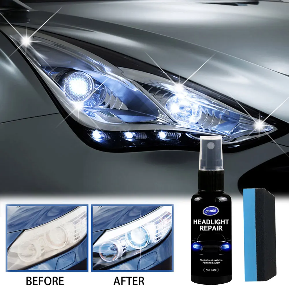 Car Headlight Polishing Agent Scratch Remover Repair Fluid Headlight Renewal Polish and Maintenance Liquid Kit Auto Accessories