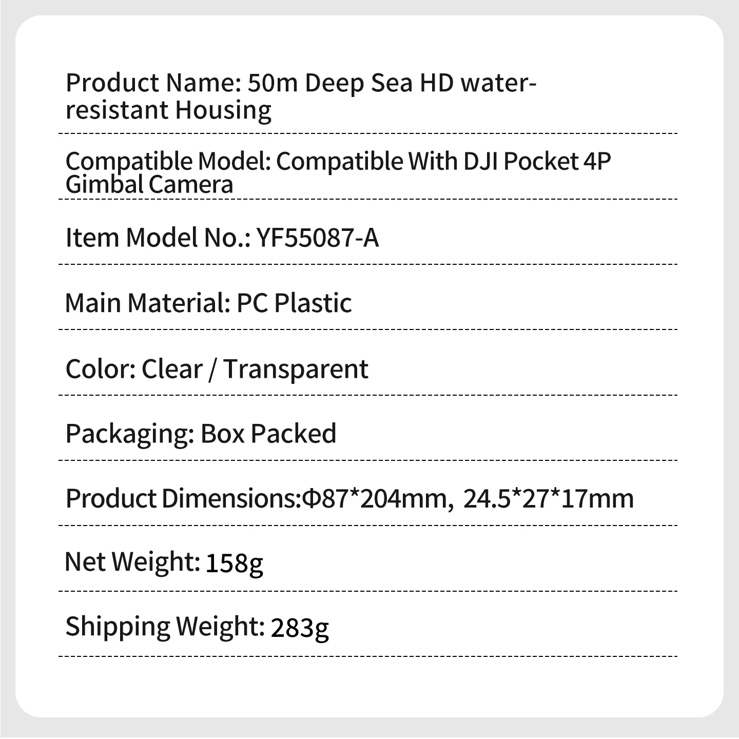 50M Wasserdichtes Gehäuse für DJI Pocket 4P Unterwasser-Tauchgehäuse Tiefsee-Tauchbox Schutzabdeckung mit 1/4 Zoll Schraubmontage – Detail 15