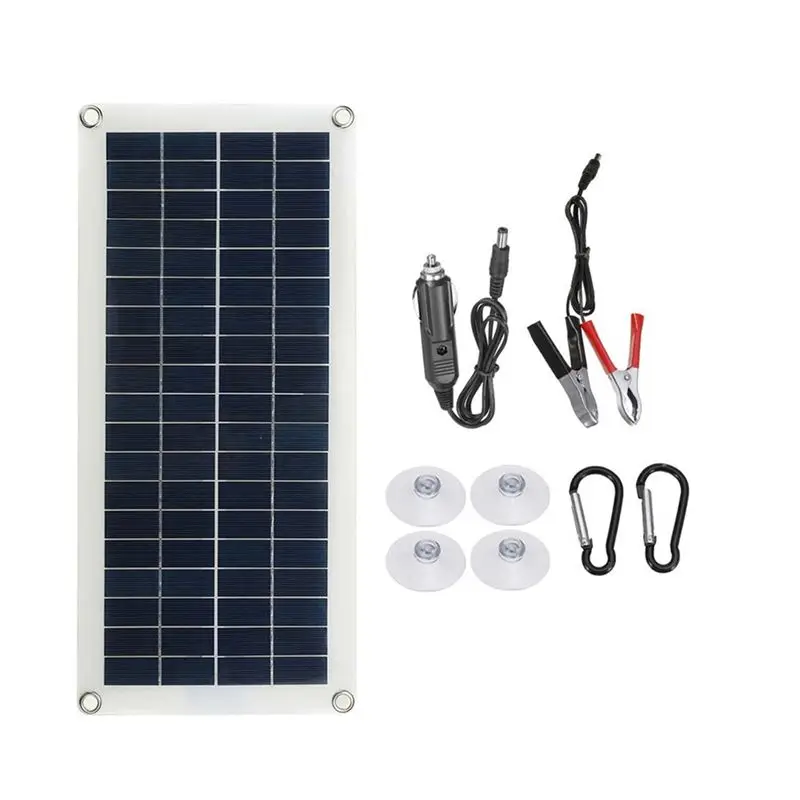 B48A 10W Solar Panel 18V Solar Cell Controller Solar Plate Kit For Phone RV Car Caravan Home Camping Outdoor Battery
