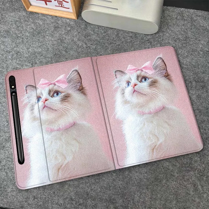 

Мягкий гибкий чехол для планшета Samsung Galaxy Tab S10 S9 S8 S7 FE Lite с рисунком кота, медведя, оленя, подарок