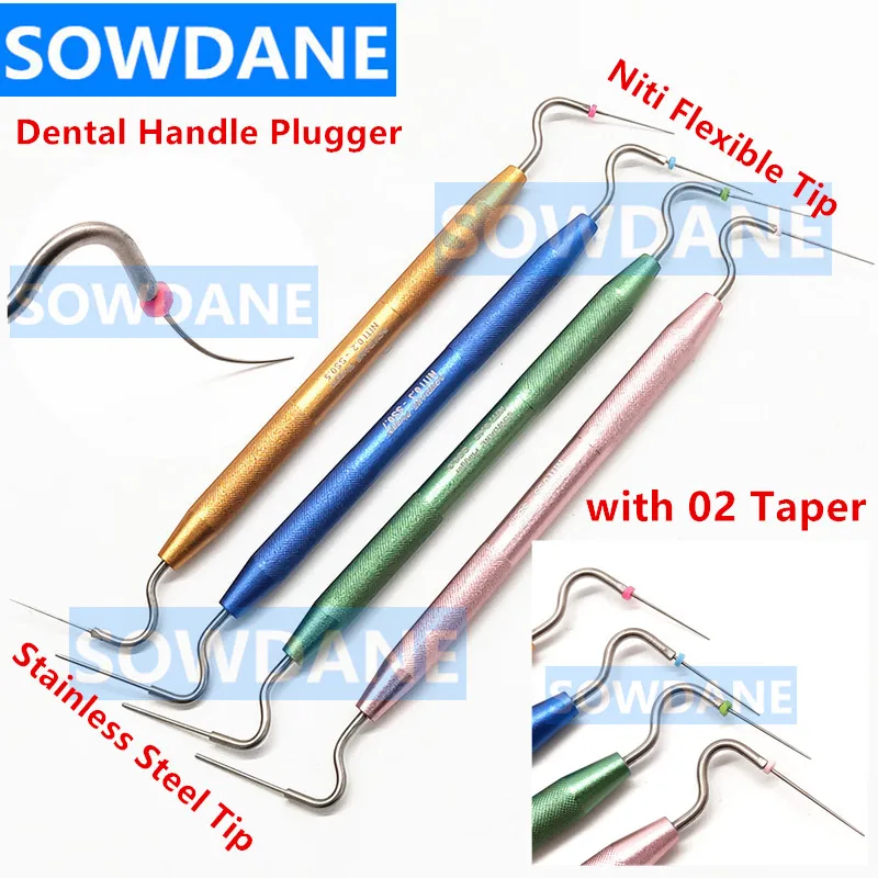 Dental Hand Plugger NITI Tip Flexible Dentist Endodontic Instruments Fill Obturation Endo Materials Spatula Tool