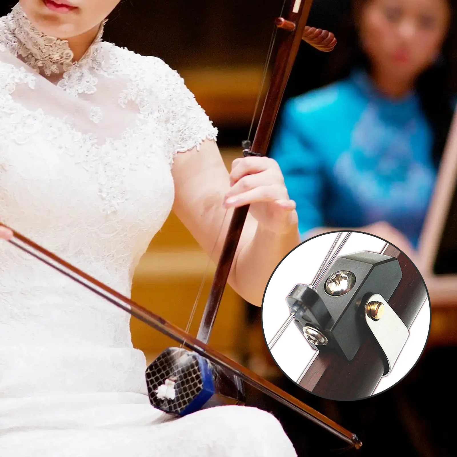 

Erhu Qianjin Metal String Adjuster Stainless Steel Replacement Part Professional Fine Tuner Accurate Erhu Accessories